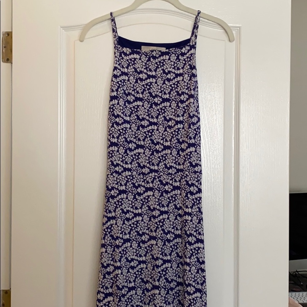 Loft Blue and White Floral Dress - Size S